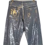 ZARA Metallic Silver Straight Leg Jeans Size 4 Photo 9