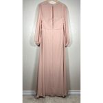 Dessy Collection Pink Maxi Chiffon Dress Plus 16 Puff Sleeve Fairy Bridesmaid Photo 9