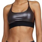 Noli Liquid Studio Sports Bra Sz Medium Racerback Metallic Shimmer Purple Black Photo 0