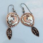 Beautiful Vintage Copper Earrings, Western Boho Style Vintage Jewelry White Photo 0