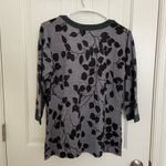 EUC | Vintage C.D. petites women’s floral beaded neck acrylic sweater large Gray Photo 5