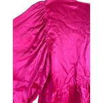 Amanda Uprichard  V-Neck Hot Pink 100% Silk Garber‎ Top Cerise Size Medium Photo 8