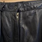 Vintage Merona Sport Sz Medium High Rise Black Leather Cargo Straight Leg Pants Photo 3