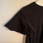 Abound  Cropped T-Shirt Wide Flutter Sleeve Black Photo 3