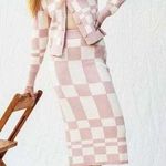 En Saison Josena Checkered Knit Midi Skirt Photo 0