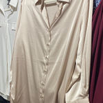 Joie Elegant Cream Satin Blouse Photo 0