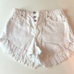 White Jean Shorts Size 0 Photo 0
