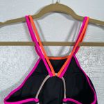 Victoria's Secret  Women S Black Pink Halter Bikini Top Strappy Metallic Beach Photo 4