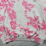 H&M  Smiley Collaboration Positive Pullover Hoodie Women's Size Large Tye Dye Photo 2