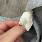 Vintage gray & white pinstripe midi dress with slit Size M Photo 5