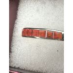 GORGEOUS!! Crimson Fire Opal Ring And Necklace Set Ring Size 10 Sterling Silver Photo 2