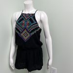 Nanette Lepore  Carmenita Embroidered Romper Black size medium Photo 3