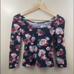 H&M 3 for $12: Black & Red Roses Three-Quarter Sleeve Shirt (Seen on Teen Wolf) Photo 2