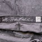 Free People Women's  We The Free Sanded Black Side Car Denim Mini Skirt Photo 5