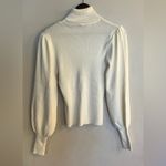 Gab & Kate  Women's White Turtleneck Balloon Sleeve Sweater Size XL Photo 1