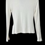 Madewell Women's Size S Ruched Polo Cardigan Antique Cream Y2K Minimalist Photo 9