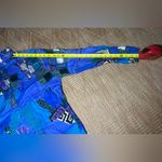 Bobbie Brooks Women's Vintage 1980 Abstract PrintButton Down,Long Sleeve,Size M Blue Size M Photo 4