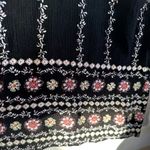 Three Dots  Printed Wide Leg Pants Floral Pull On High Waist Slash Pocket Black L Photo 3