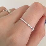 Handmade dainty sterling silver stacking ring Photo 2