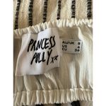Princess Polly  | Natasha White Ruffle Hem Balloon Sleeve Open Back Dress  Size 4 Photo 6