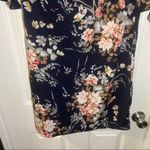 SheIn  Navy Multicolor Floral Print Short Sleeve Dress XS Photo 4