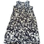 Chadwick's Chadwick’s of Boston 24W Plus Hawaiian Floral Dress Navy White Tourist Vacation Photo 0