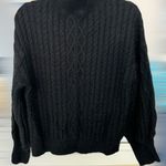 Vince Camuto Women’s XL Black Mock Neck Cable Knit Pullover Relaxed Fit Sweater Photo 1