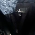 Lulus  black embellished sequin deep v layered satin dress Photo 7