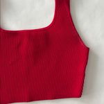 Babaton Aritzia x  Sculpt Knit Square Neck Ribbed Cropped Tank Top M Photo 3