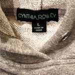 Cynthia Rowley Hoodie Womens Large Gray Pullover Drop Shoulder Ruffle Sweatshirt Photo 2