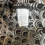 Talbots Black White Shell Print Abstract Lace 3/4 Sleeve Lace Top XL Photo 3