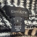 Karen Kane  black white striped wool mohair blend cardigan sweater open front S Photo 5