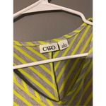 Cato  Yellow & Gray Chevron Design Cold Shoulder Cap Sleeves Top Size Small Photo 3