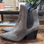 Kendall + Kylie  Gray suede heeled booties size 7 Photo 2