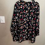 Kate & Mallory Women's 1X Multicolor Abstract V Neck Blouse Casual Art to Wear Photo 6