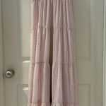 EXPRESS  Pink Gold Print Tiered Maxi Dress Photo 1