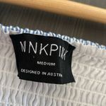 MinkPink Aries Tiered Midi Dress In Blue/white Stripe Size M Blue Size M Photo 9