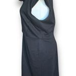 Saks 5th Avenue Saks Fifth Avenue Cap Sleeve Knee Length Black Cowl Neck Dress Size 8 Minimalist Photo 2