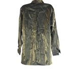 JR Nites by Caliendo Gold Metallic Button Down Blouse Medium Dressy Glam Evening Tan Photo 1