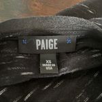 Paige black tank with faux leather trim XS Photo 8