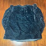 Evereve  Women’s Yana Velvet Ruffle Top in Blue Size S NEW Smocked Blouse Boho Photo 5