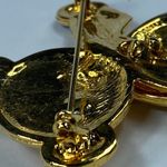 Buttons Teddy Bear Vintage Brooch Articulated Moveable Blue Paws Crystal Eyes Photo 15