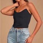 Lulus Women’s Milou Black Strapless Crop Top in black size XS Photo 0