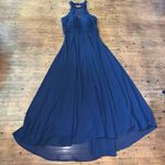 Lulus Lulu’s Dance All Evening navy lace M elegant semi formal maxi dress Photo 2