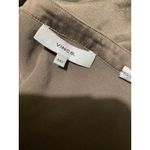 Vince  Silk Blouse Top Shirt Womens XXS Olive Green Long Sleeve V Neck Photo 5