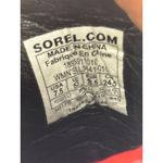 Sorel  Blake Lace Shatter boots in black leather with a red chunky heel Photo 4