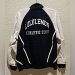 Lululemon  NWT Scuba Oversized Collegiate Jacket Graphic Black Ivory Size XS S Photo 10