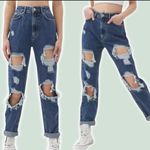 BDG  Mom High Rise Urban Outfitters Distressed Dark Wash Jeans Size 25 or 0 Photo 1