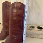 Etienne Aigner  Leather Oxblood Boots Womens Size 7 Heeled Feminine Work Office Photo 7