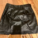 SheIn NWOT Sexy High Waist Notch Hem Leather A-Line /two front slits L Photo 8